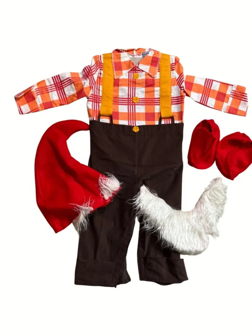 Too Cute To Spook Garden Gnome Toddler Costume 2T With Snap Bottom